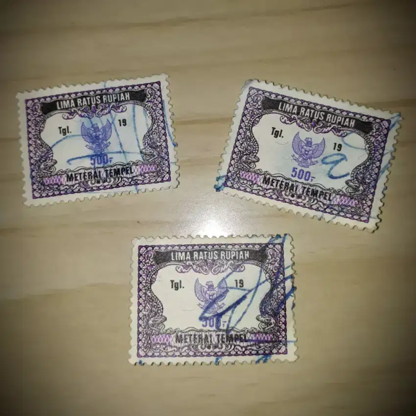 Materai/Meterai/Perangko/Prangko Pos 500 Rupiah Thn 1991 - 1995 Kuno