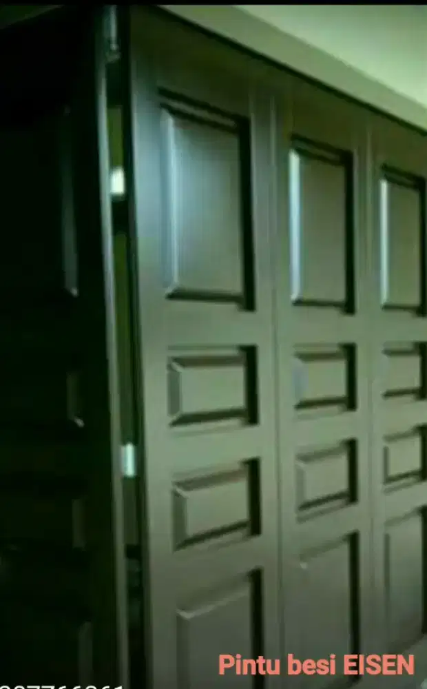 Pintu besi garasi EISEN cat OVEN POWDER COATTING