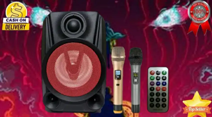 Speaker Bloetooth free mik karaoke Super Bass