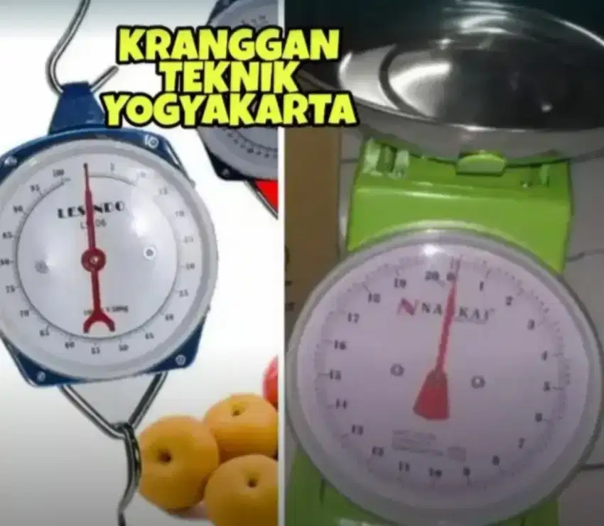 (KRANGGAN TEKNIK)timbangan gantung timbangan jarum ayam laundry rosok