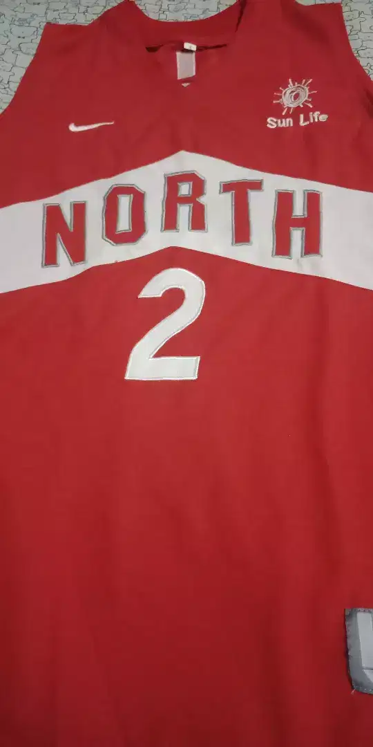Jersey basket Kawhi Leonard Raptors North merah