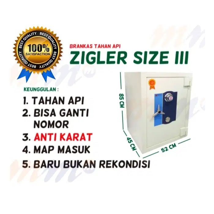 Lemari besi brankas ZIGLER SIZE 3 Tinggi 85 Cm
