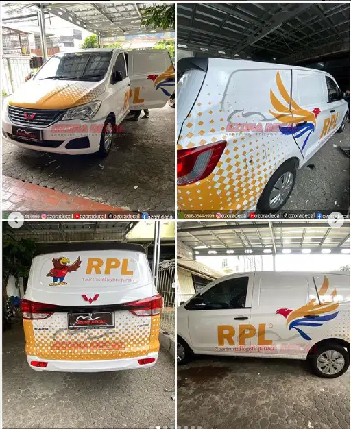 Sticker branding mobil wrapping stiker full body