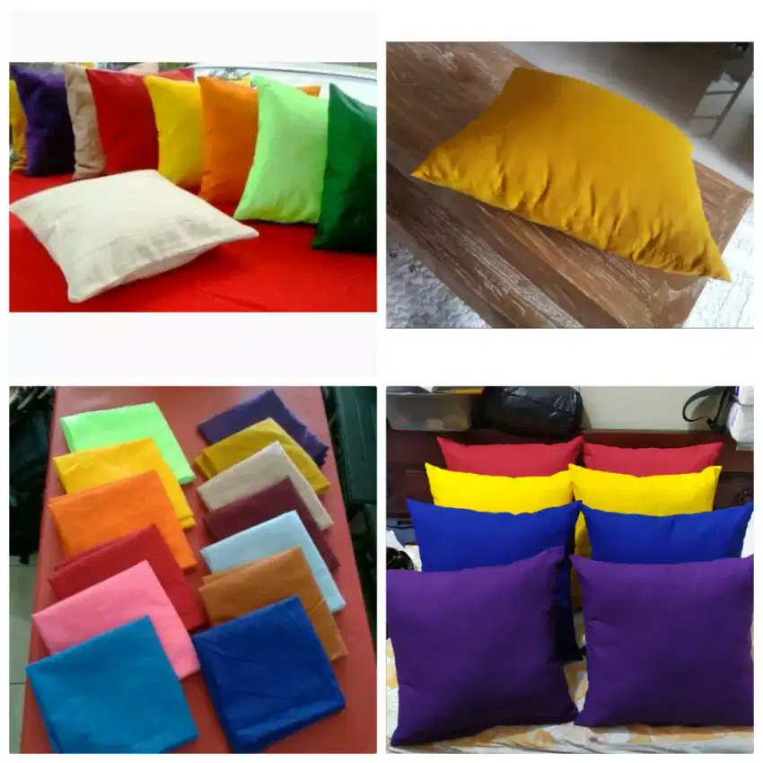 Sarung bantal sofa warna - warni, siap diorder sesuai warna dan ukuran