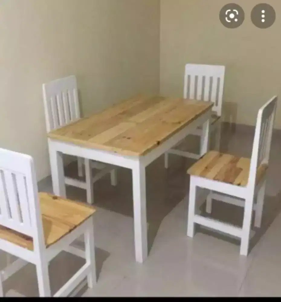 Meja makan kursi sender