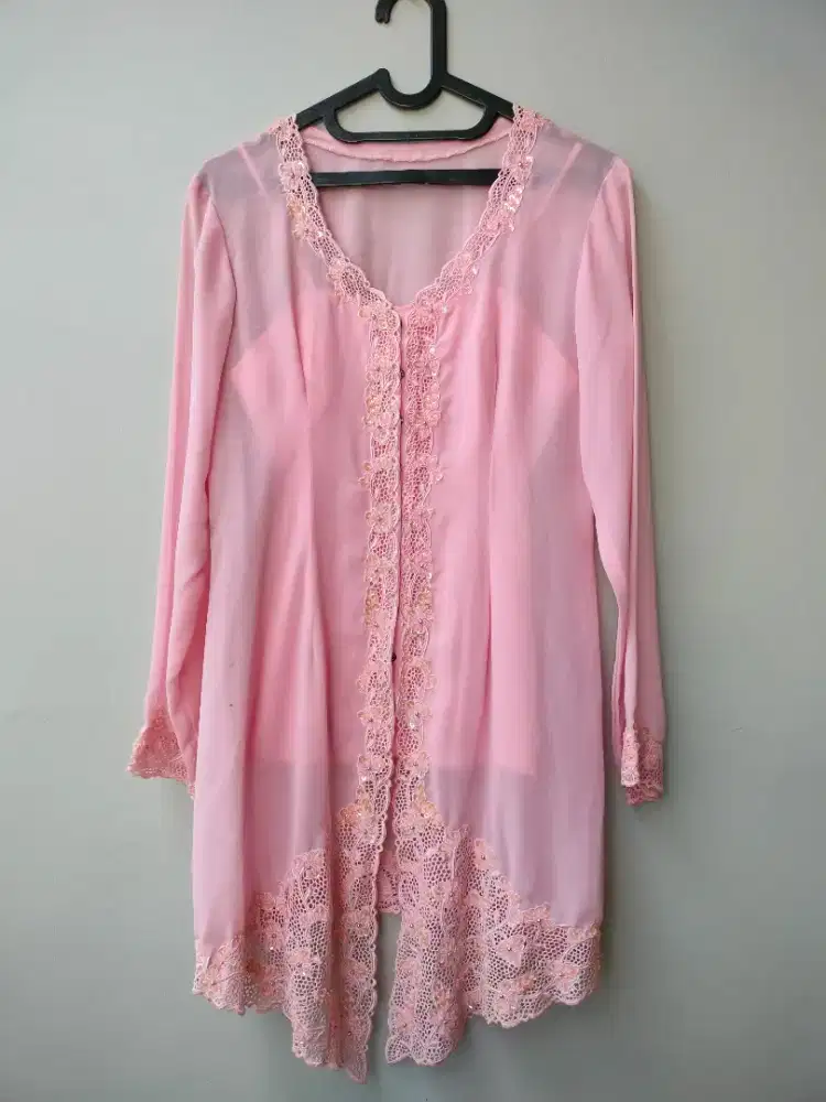 Setelan kebaya panjang + Daleman + rok & selendang