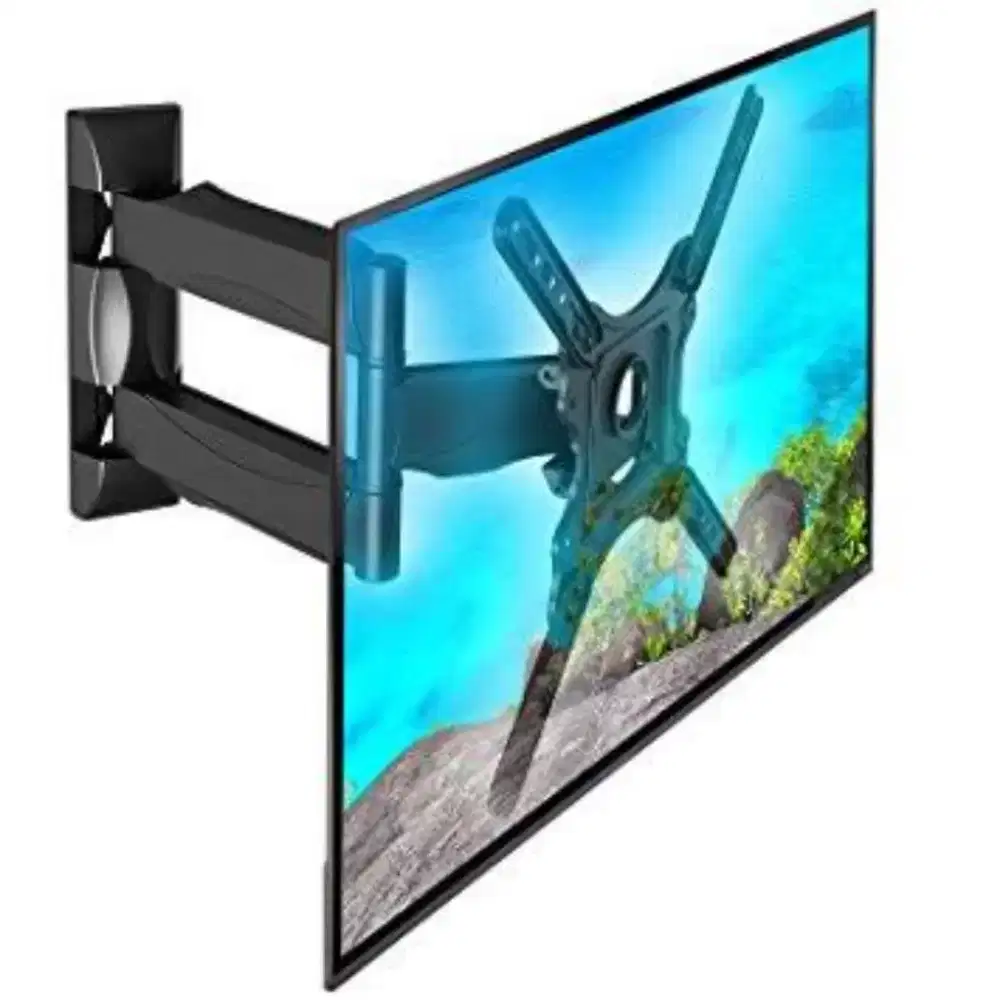 Hasil Pasang breket swivel led lcd tv 32in-55in