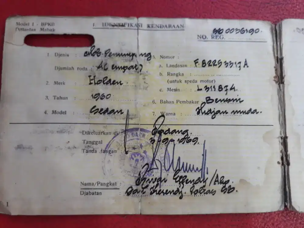 Buku Pemakaian Holden Spesial '60