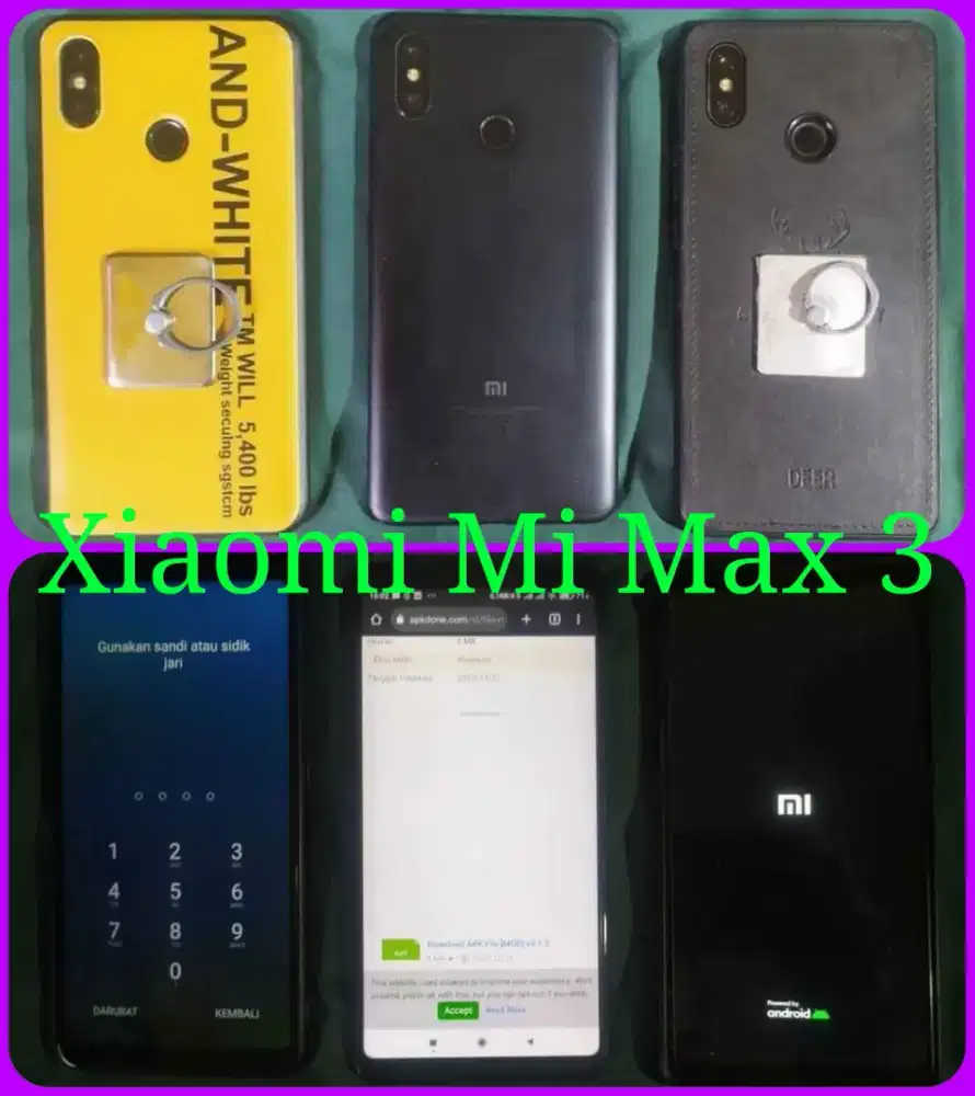 HP Android PHABLET Xiaomi Mi Max 3 4/64 Langka RARE ITEM 4/128 6/64