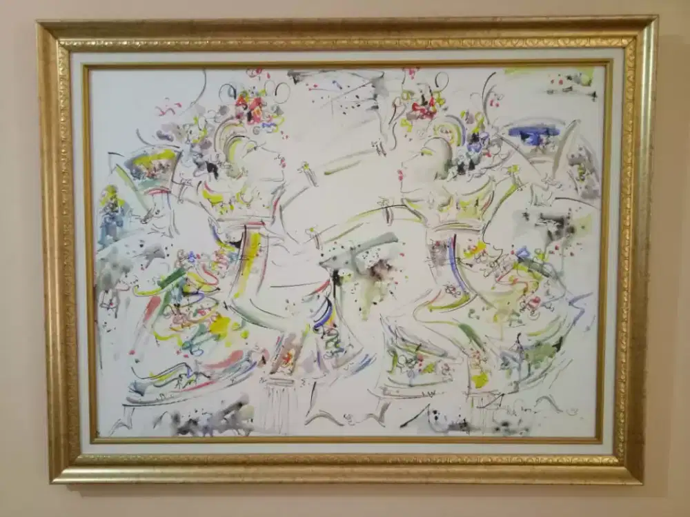 Lukisan Sketsa Penari Kebyar Bali