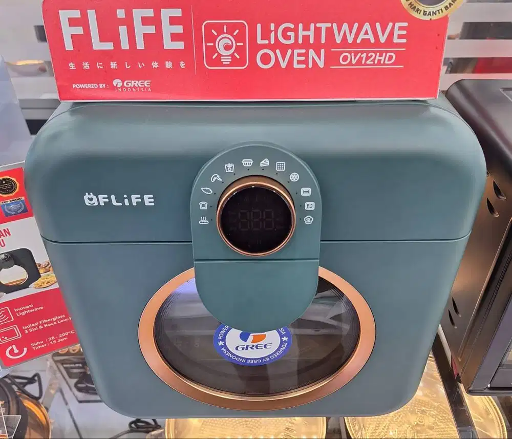 Air Fryer FLife Penggorengan OV12HD Memanggang Pemanggang