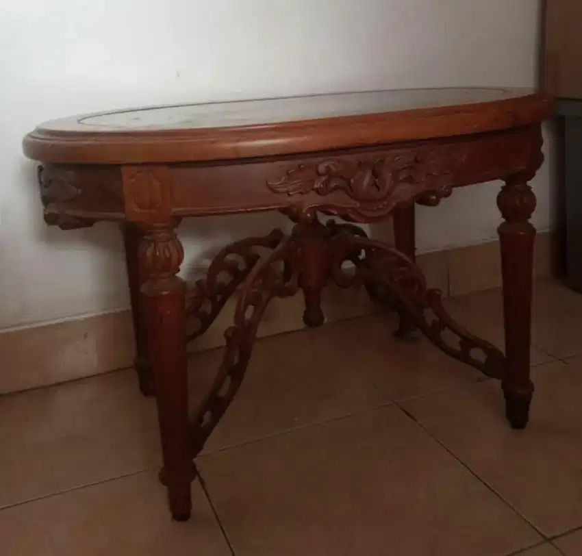 Meja kecil kayu jati asli