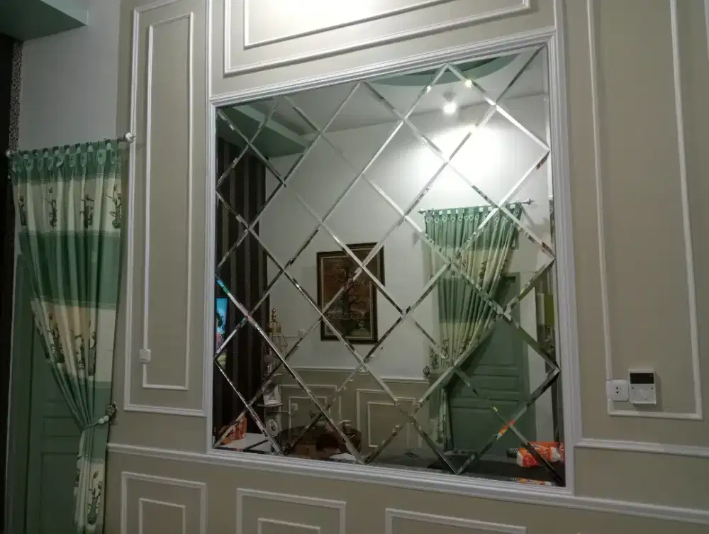 Jual Kaca Cermin Bevel Di Medan, Kaca Cermin Bevel Murah Di Medan.