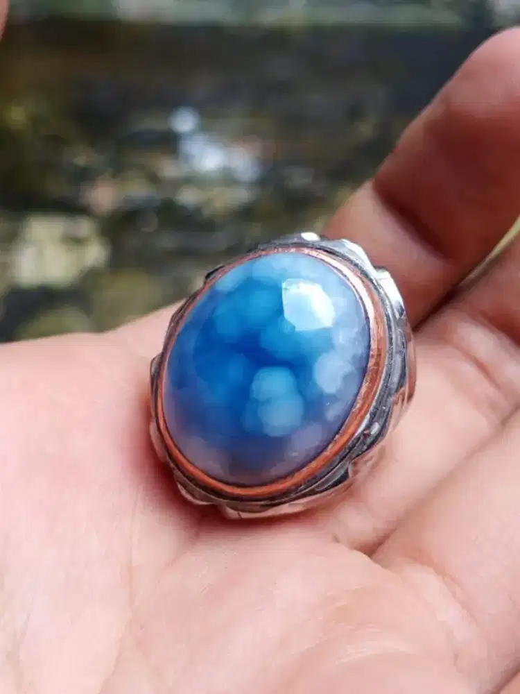 Batu Suji Biru Langit Bubble