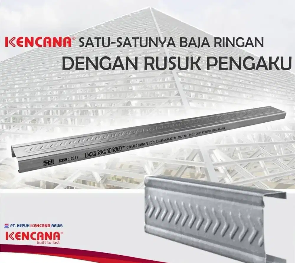 Kanopi baja ringan pelapon gypsum dan PVC