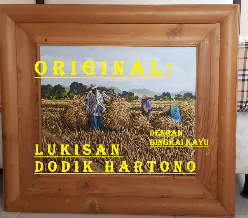 Lukisan Dodik Hartono : Panen Raya  (60 x 50)