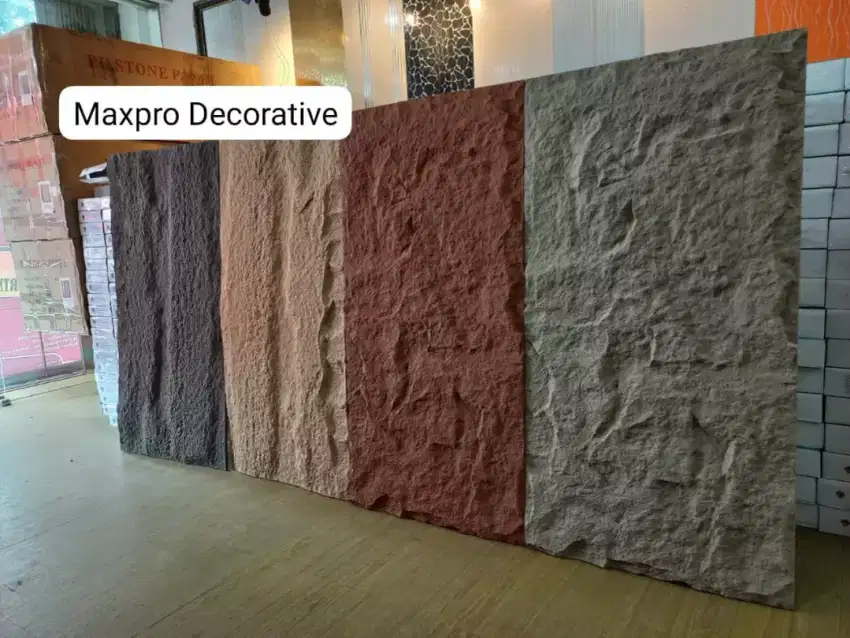 PU Stone corak batu alam untuk tembok dibuat sbg interior/eksterior