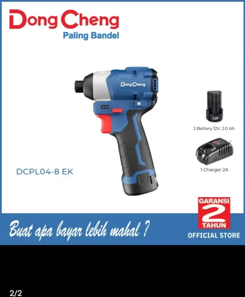 Mesin bor obeng 12V Impact driver DCPL04-8 DONGCHENG DCPL 04-8