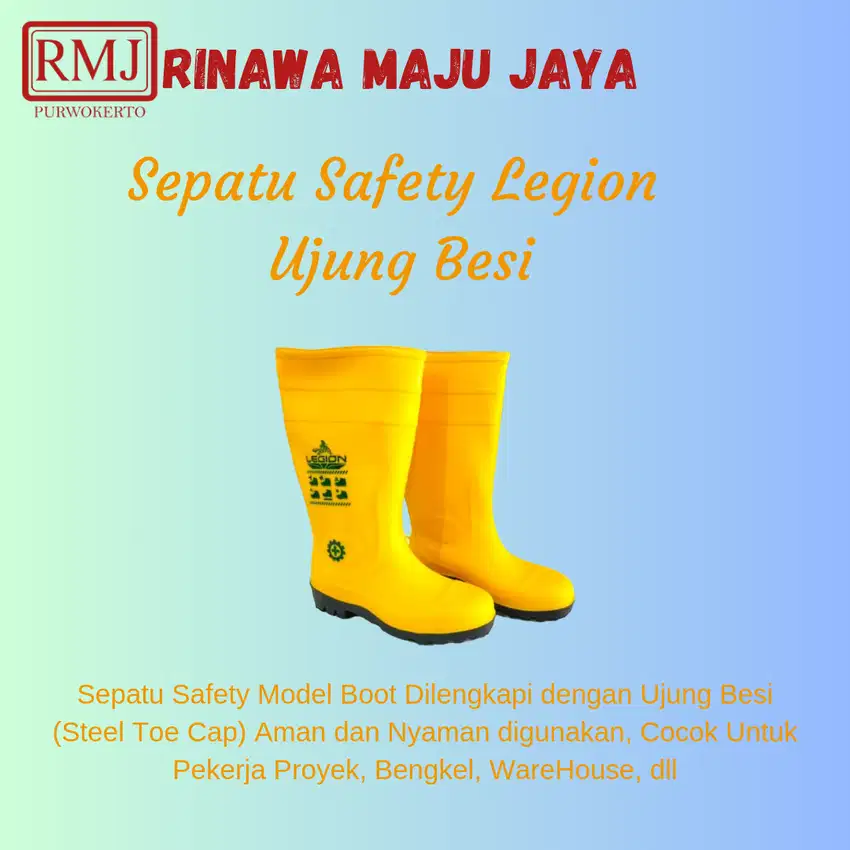 Sepatu Safety Boot Legion / Sepatu Boot Ujung Besi