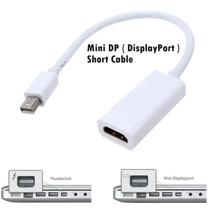 Kabel Thunderbolt Mini DP DisplayPort to HDMI Female Macbook Audio