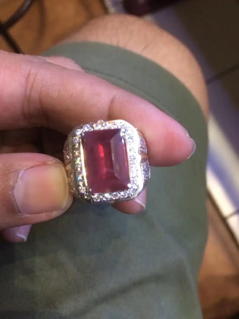 Permata ruby ring perak