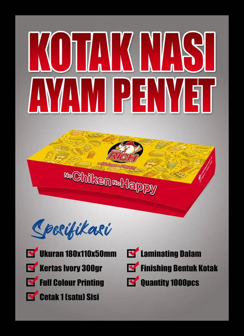 KOTAK NASI AYAM PENYET