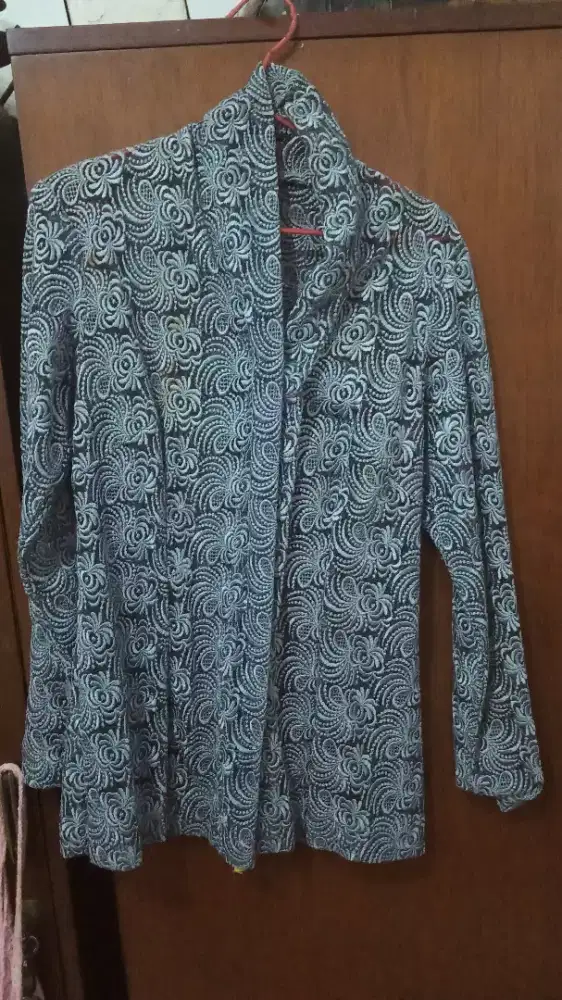 Kebaya abu2 kancing depan ukuran M-L