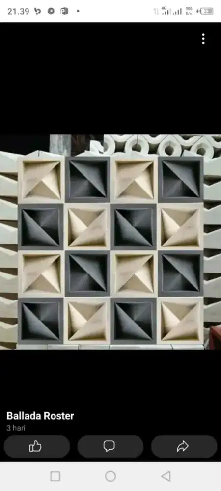 Roster beton minimalis