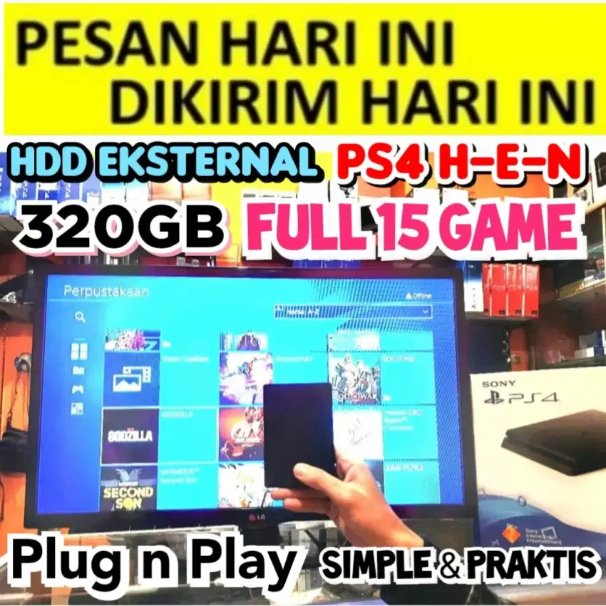 HDD PS4 320GB FULL GAME Mrh Meriah SIAP DIKIRIM
