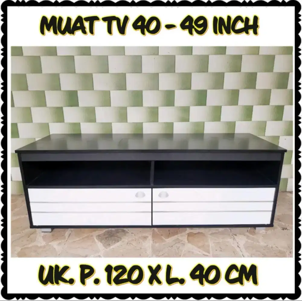 RAK TV 120CM ( UTK TV 40-49 INC) MEJA TV PANJANG 120CM