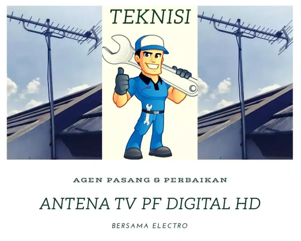Specialist pasang baru antena tv digital