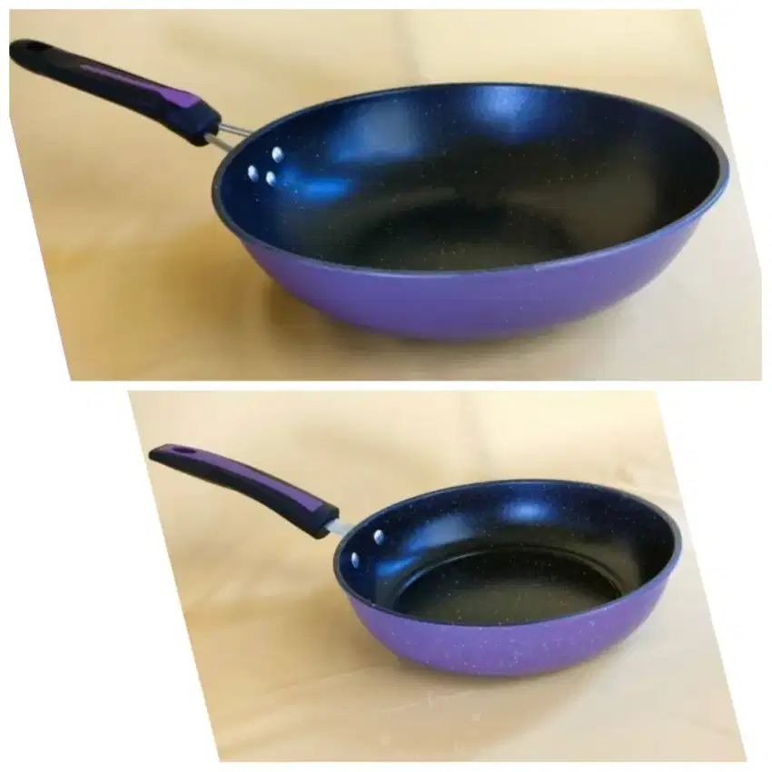 Penggorengan / Wajan Warna Ungu 2 in 1