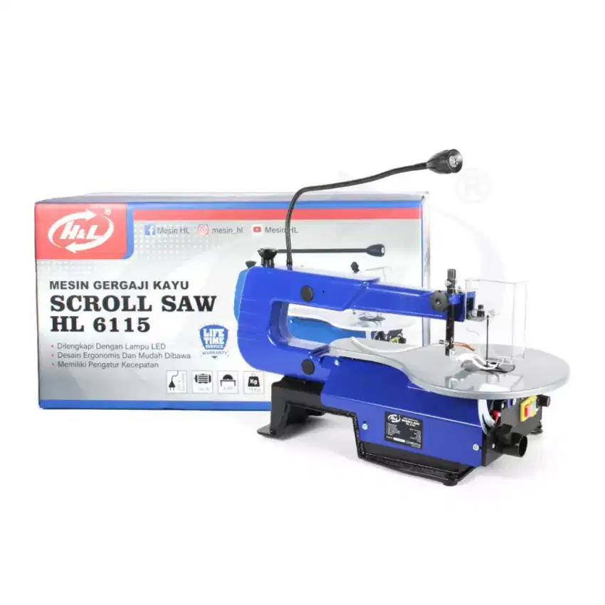 Mesin scroll saw gergaji ukir kayu listrik 16 inchi