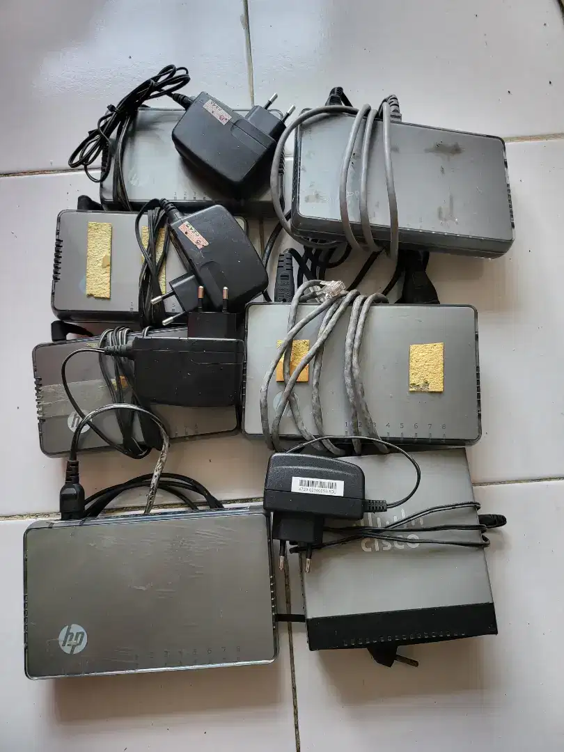 Jual borongan hub Hewlet packard dan 3com