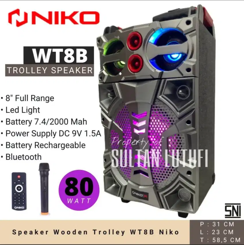 Speaker Wooden Trolley WT8B Niko