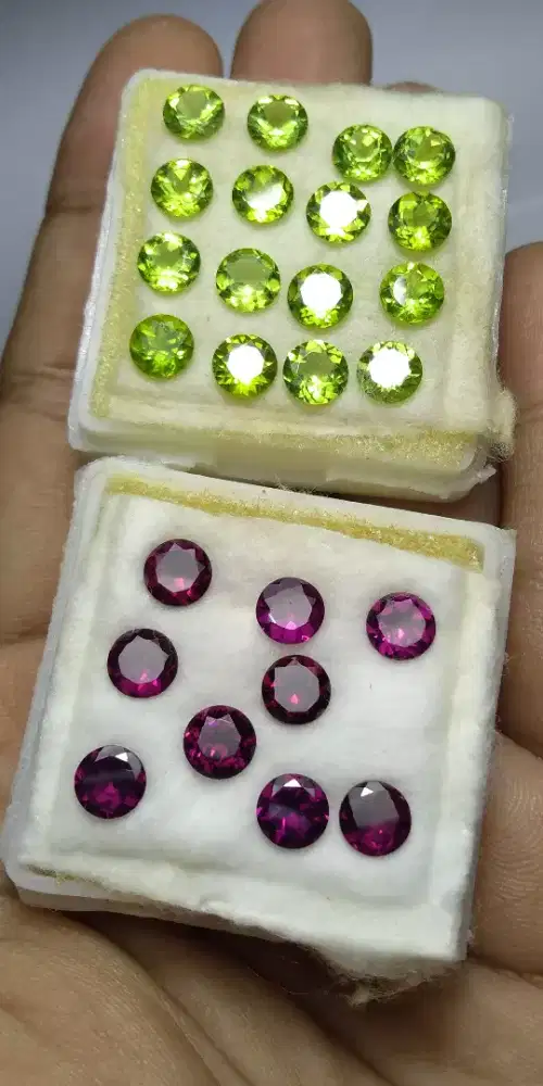 Natural garnet color change natural peridot total 25pc