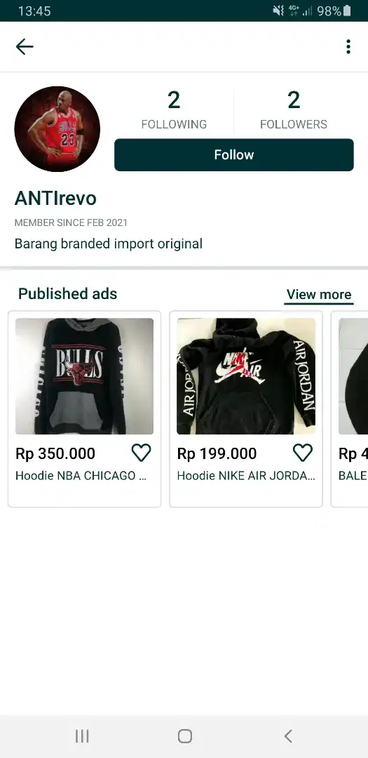 Hati hati guys dengan akun ini #Guess # Lacoste #Crewneck