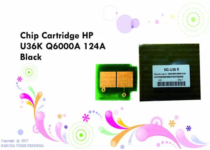 Chip Cartridge HP U36K Q600A 124A Black For LJ 1600,2600,2605,1015