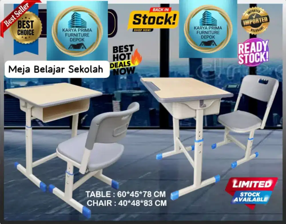 Meja Belajar Sekolah kuat awet baru special 750rb free ongkir pasang