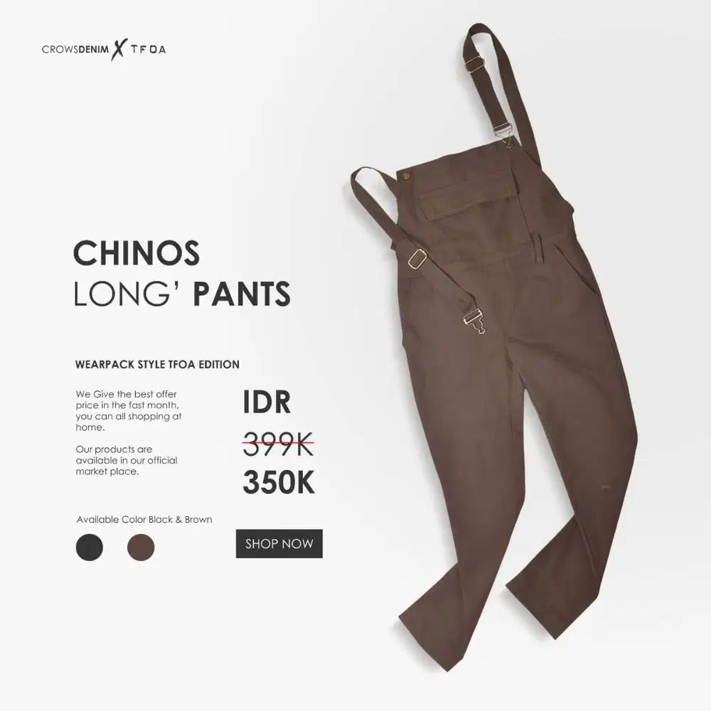 JUAL OVERALL PRIA, CELANA KODOK UNISEX, CELANA OVERALL MURAH,