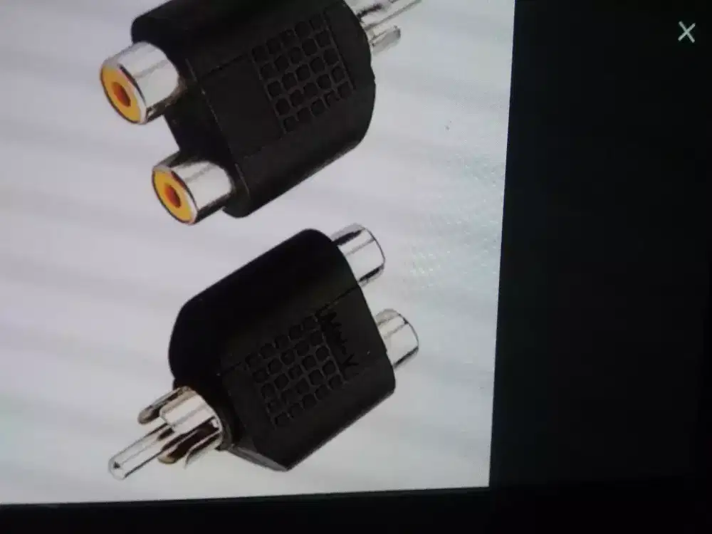 Lain2 connector konektor audio RCA 2 in 1 Splitter audio 1 RCA to 2RCA