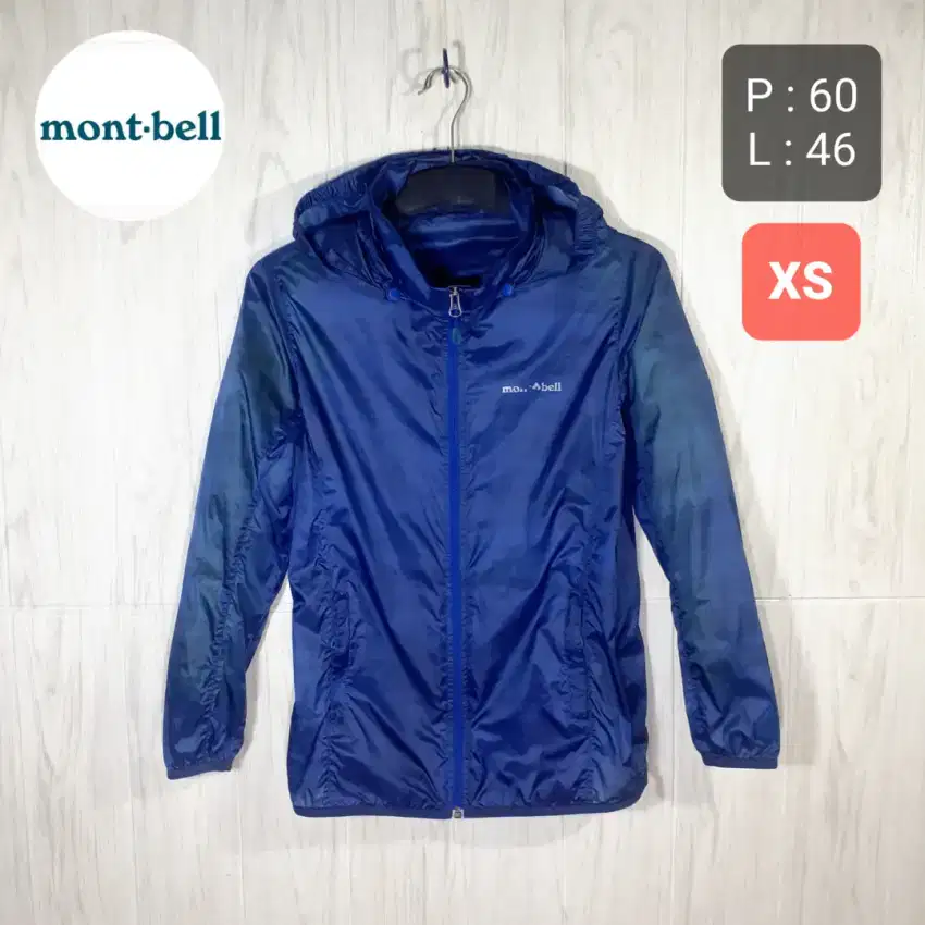 Jaket Olahraga Outdoor Running MONTBELL Windbreaker Second Original