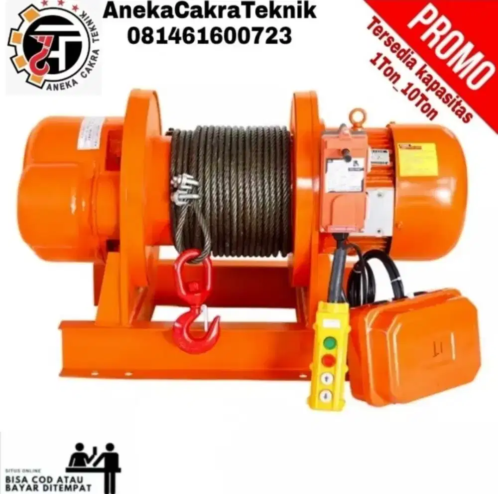 Electric Winch 1 Ton x 100 Meter WEKA GERMANY(ASLI)