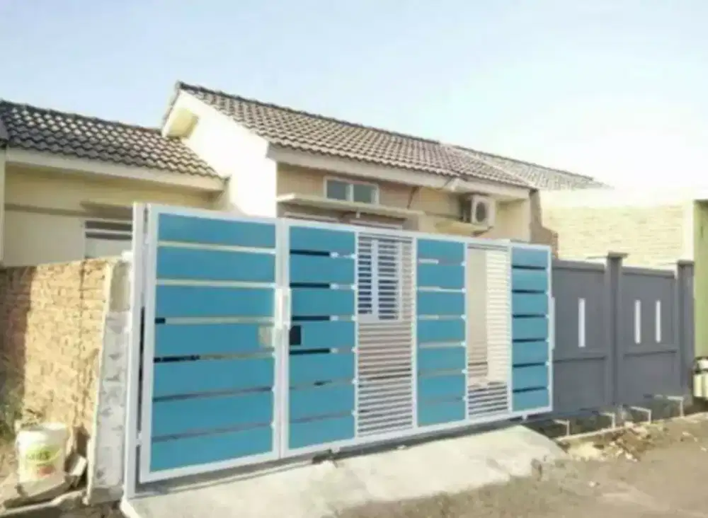 Pintu pager gerbang dorong minimalis