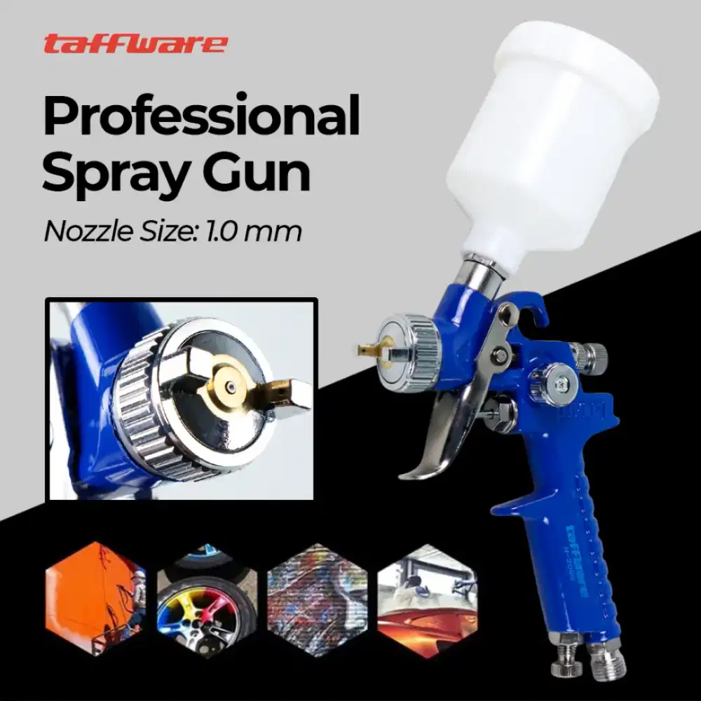 Taffware profesional spray gun nozzie HVLP airbrush 1.0mm  H2000 A