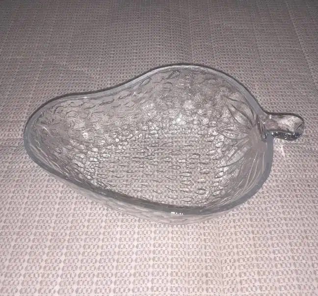 mangkuk kaca motif buah strawberry