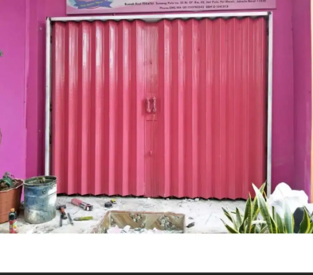 Rolling door polding gate