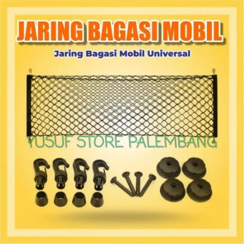 Jaring Bagasi Mobil Car Trunk Cargo Net nett Mobil Organizer 2 Lapis