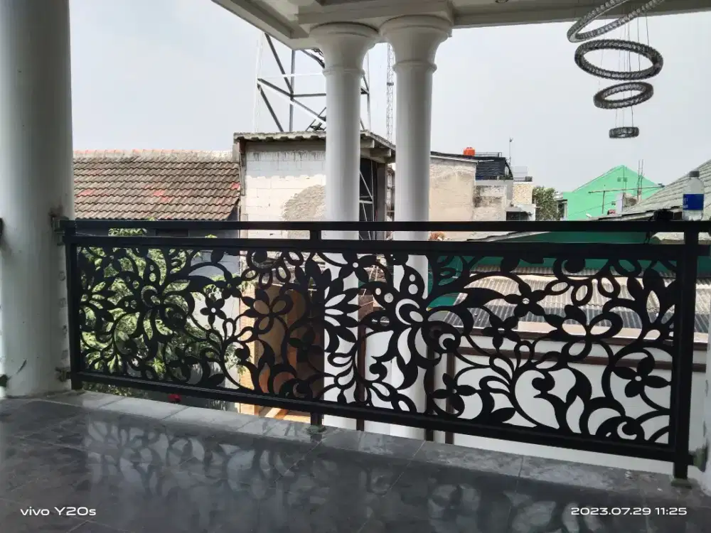 Railing balkon laser cutting metal