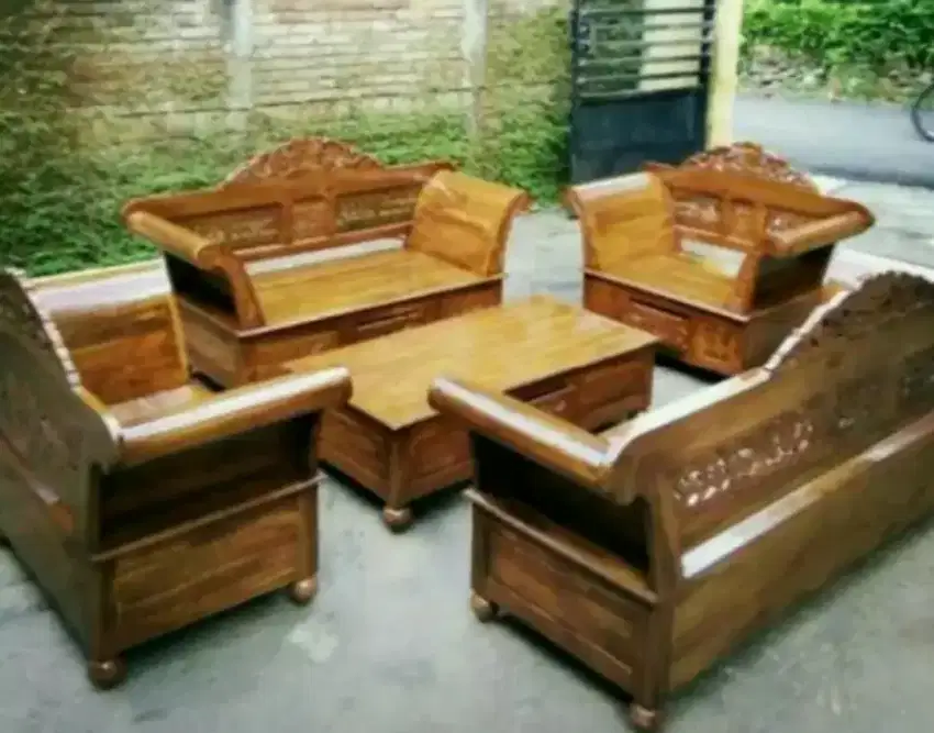 Kursi tamu Madura melati Kayu jati